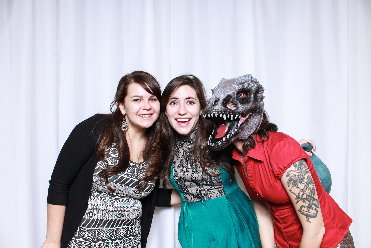 When dinosaurs crash Christmas parties...
