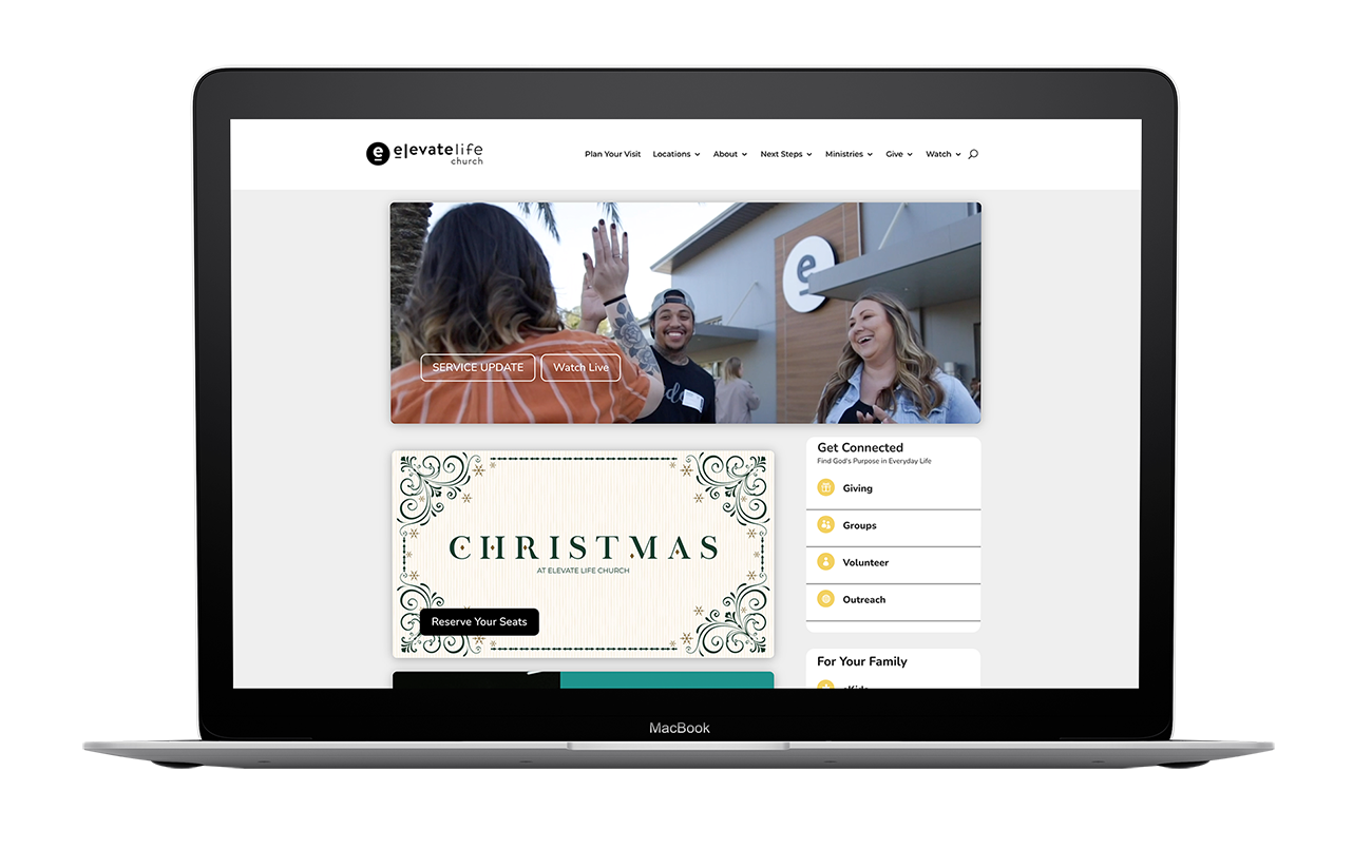 Elevate Life’s website has a great “Get connected” section