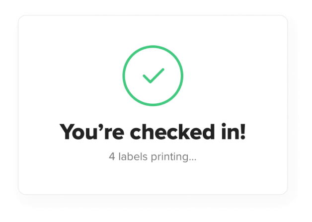 Confirm Check In